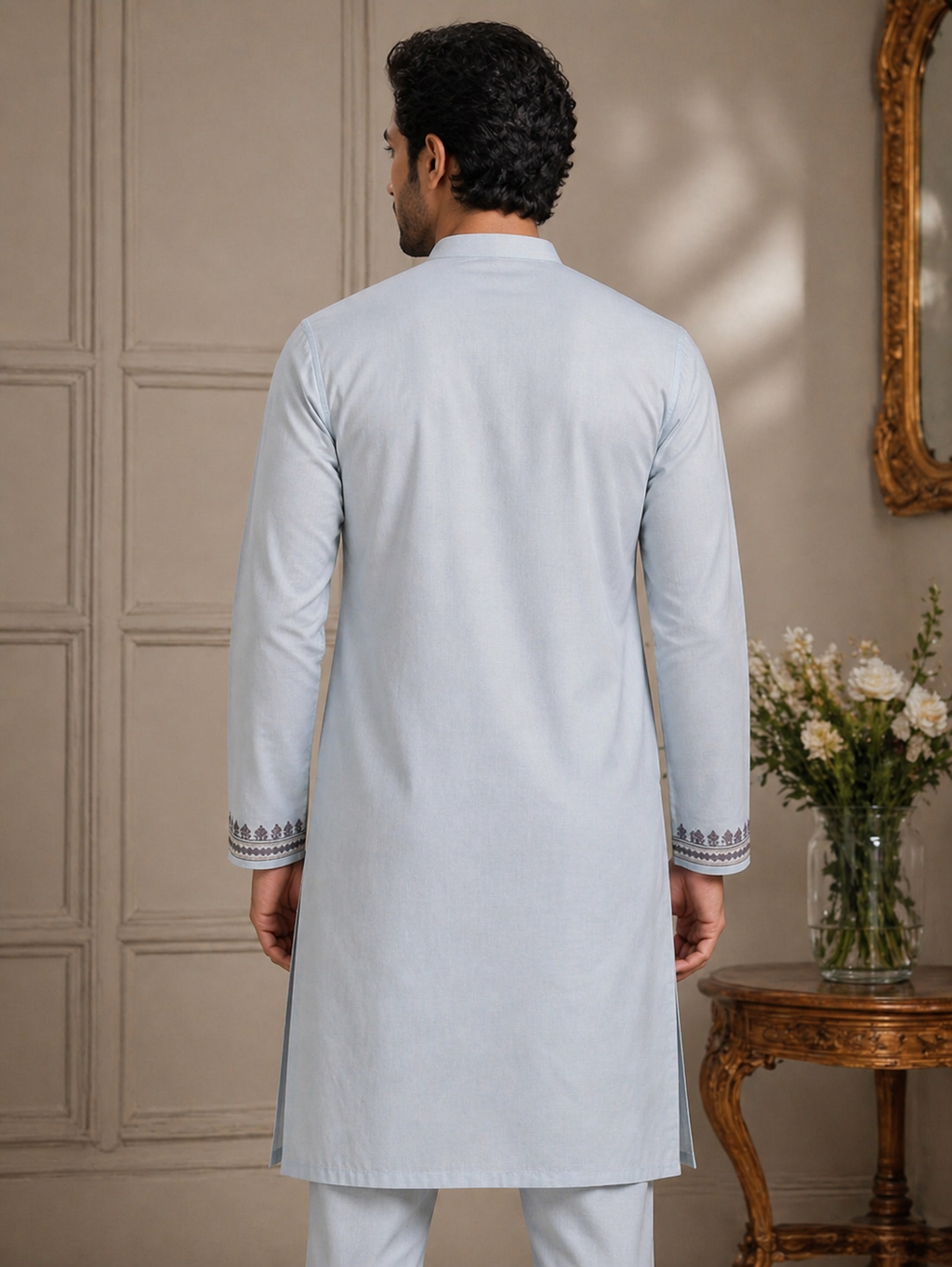 Cotton Embroidered Kurta Set