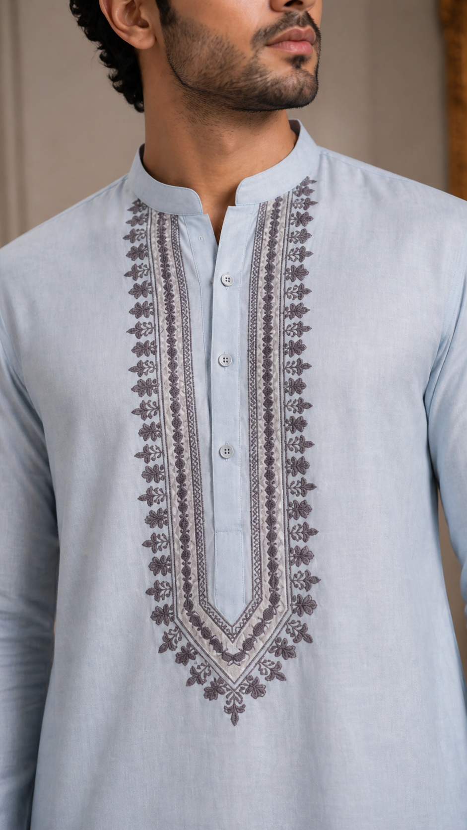 Cotton Embroidered Kurta Set
